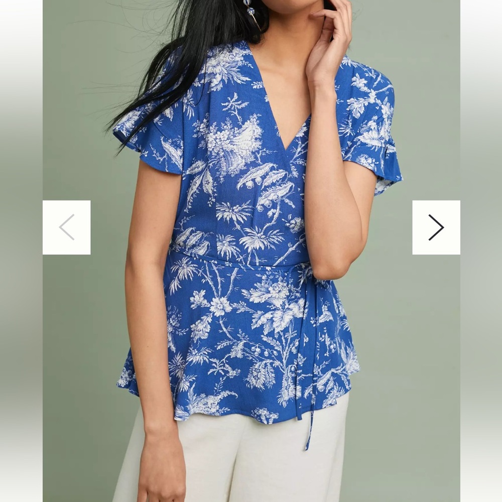 Anthropologie Maeve Clarita Wrap Top